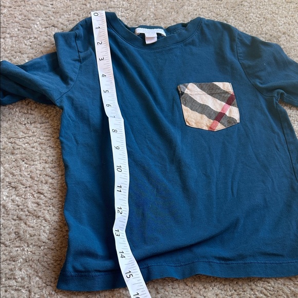Burberry kid check pocket long sleeve t-shirt. 4Y - Picture 6 of 9